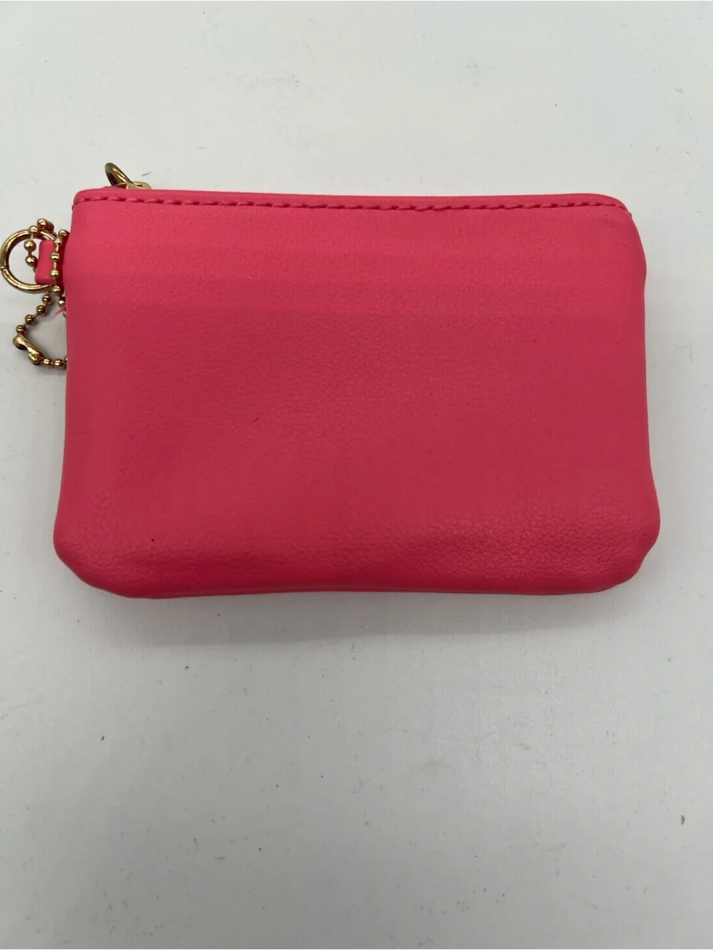 Juicy Couture Hot Pink Coin Pouch with Gold Heart Charm